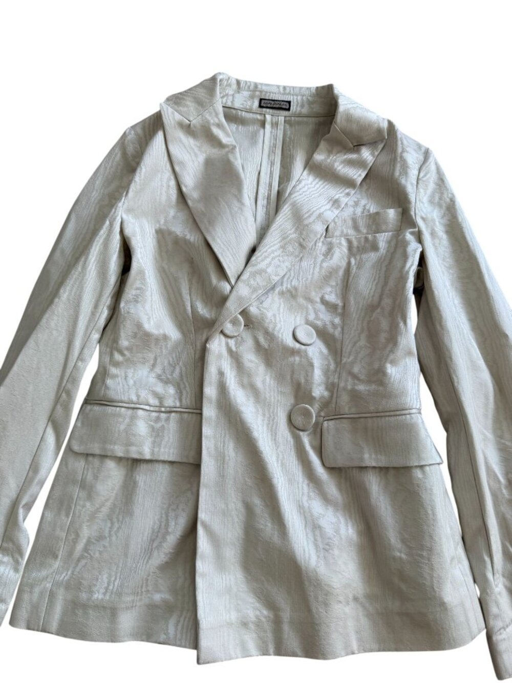 MALIPARMI Beige Harmony Silk Blend Blazer Size Medium